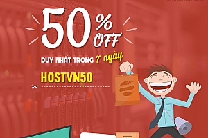 Hostvn.net giảm giá đồng loạt 50% hosting, vps