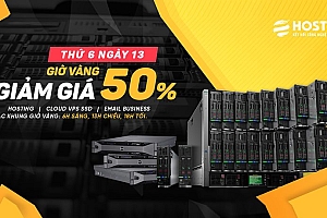 HOSTVN khuyến mại thứ 6 ngày 13, giảm tới 50% các dịch vụ