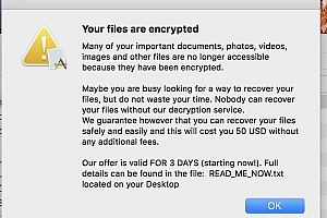 Ransomware mới được tìm thấy trong ứng dụng Mac lậu