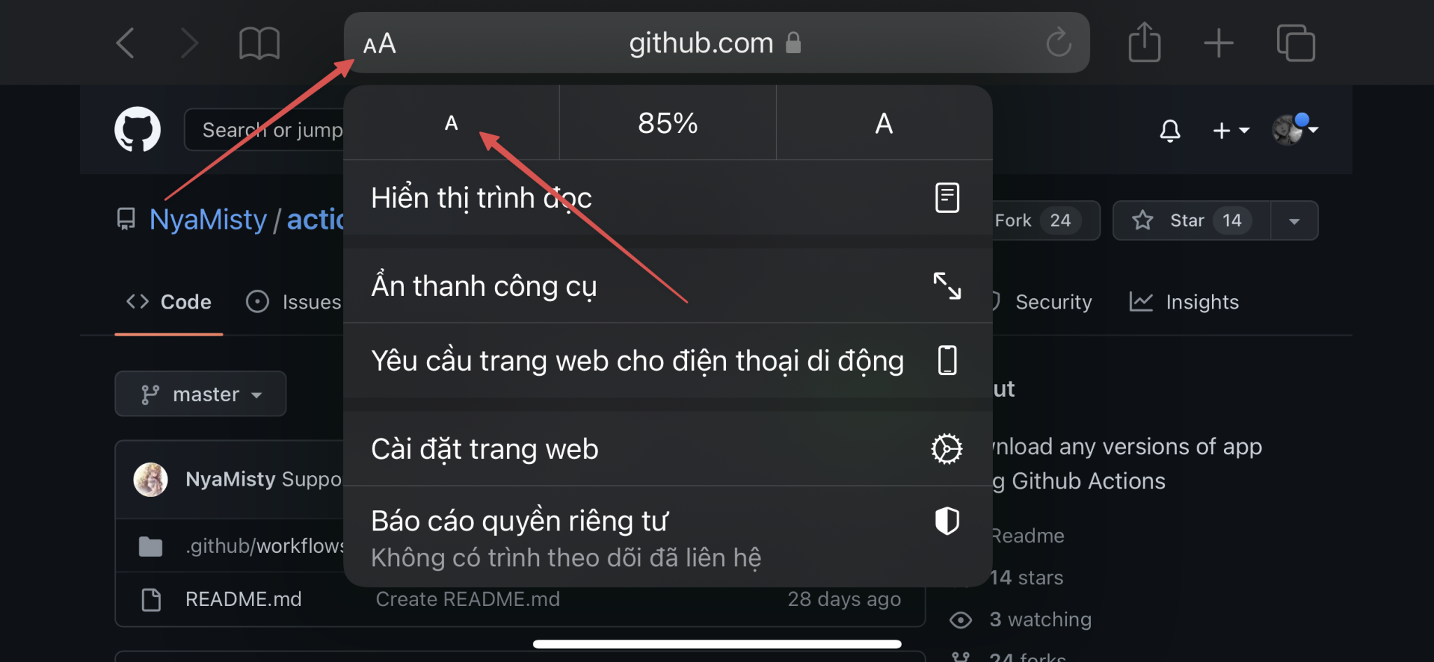 Hướng dẫn tải iPA phiên bản cũ không cần dùng máy tính bằng Github